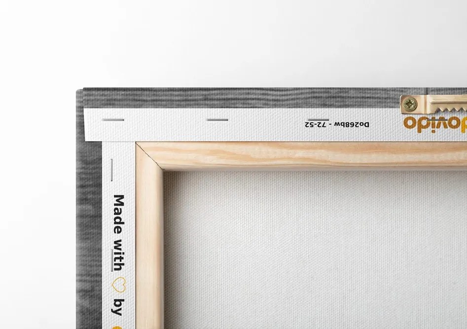Quadro su tela – Fiori in bianco e nero in vaso vintage