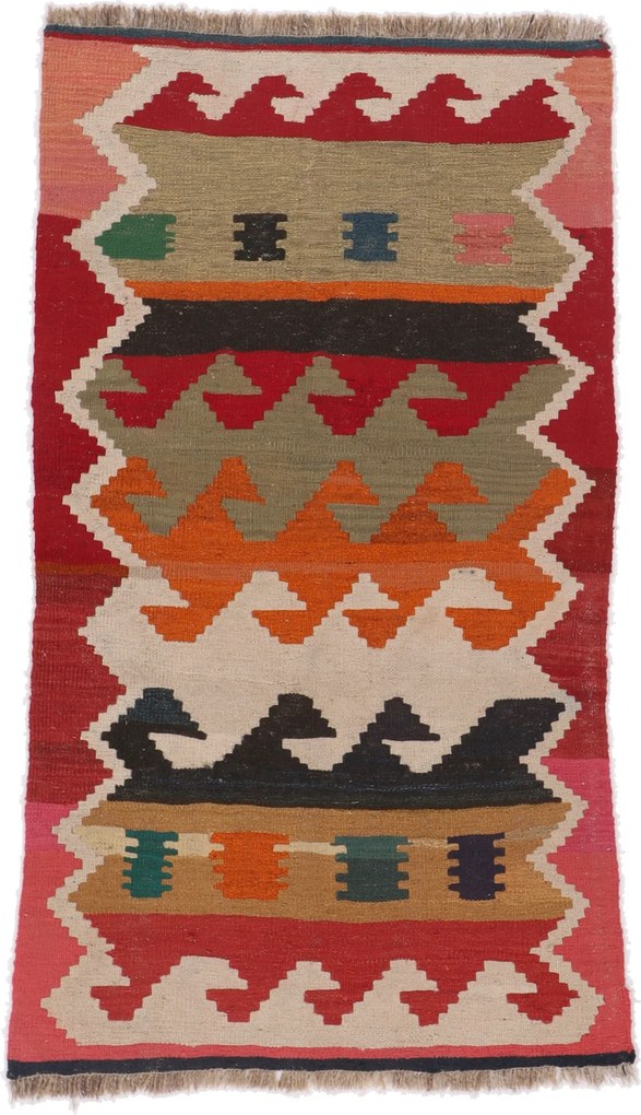 Kilim Tappeto 160x90 (Iran) Tessuto A Mano