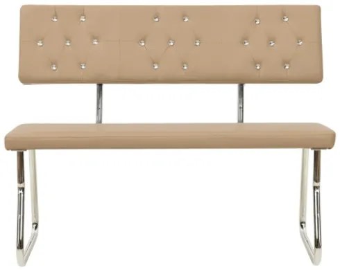 Panca 110 cm Cappuccino in Similpelle