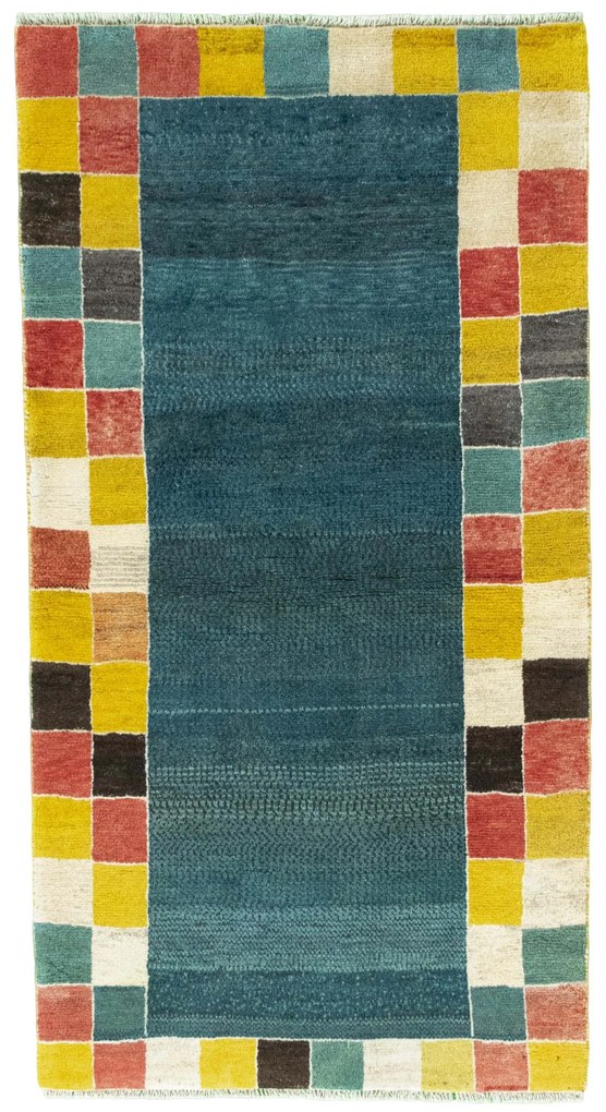 Gabbeh Tappeto persiano 200 x 110 Verde (Iran) Annodato A Mano