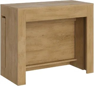 Consolle in legno nobilitato ELIA allungabile fino a 302 cm Quercia allunghe interne