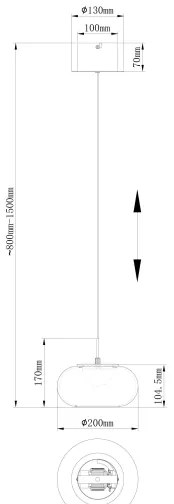 Globo 15744HN - Lampadario LED a sospensione con filo QUINTARA LED/6W/230V bianco