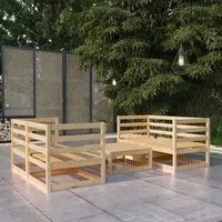 Set Divani da Giardino 5 pz in Legno Massello di Pino 3075254