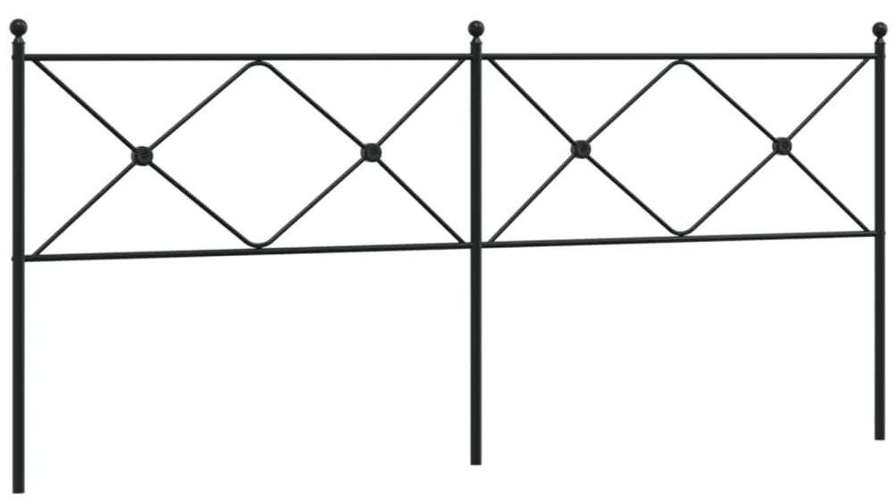 Testiera in metallo nero 193 cm