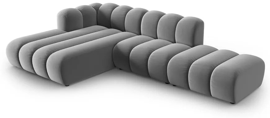 Divano angolare grigio chiaro ad angolo sinistro Lupine - Micadoni Home