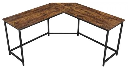 Scrivania angolare SOLEA marrone/nero