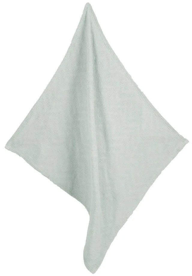 Coperta per neonati in cotone organico lavorato a maglia verde 80x80 cm Lil Planet - Roba