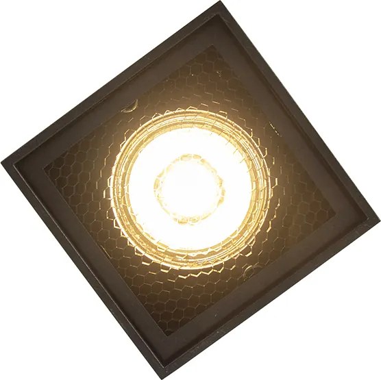 Faretto di design intelligente nero incl. WiFi GU10 - Qubo Honey