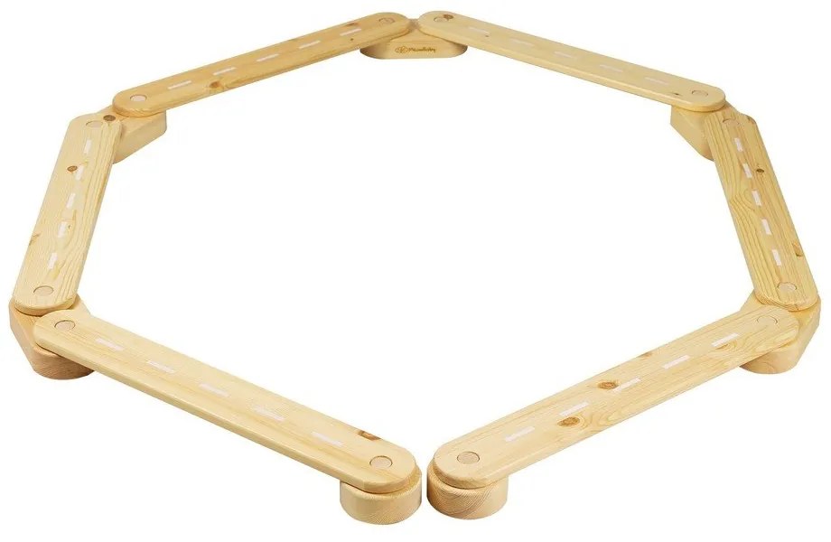 Trave di equilibrio montessori di colore naturale in pino massiccio 10x408x5 cm Montessori – Meowbaby