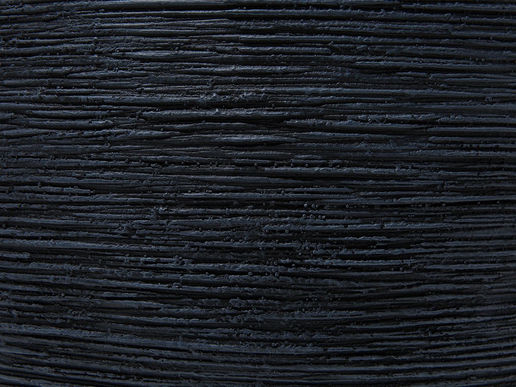 Vaso pietra nero 38 x 38 x 30 cm ZAKROS Beliani