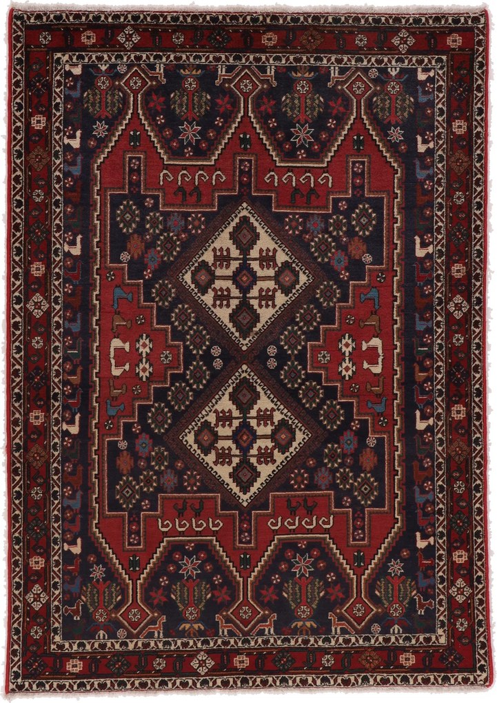 Afshar Tappeto persiano 130x190 (Iran) Annodato A Mano