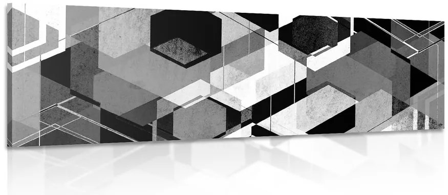 Stampa su tela – Geometria astratta in bianco e nero