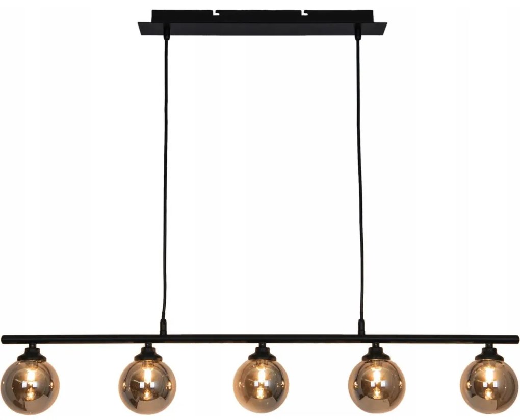 Lampadario a sospensione con filo IMAGINE 5xG9/40W/230V nero/fumé
