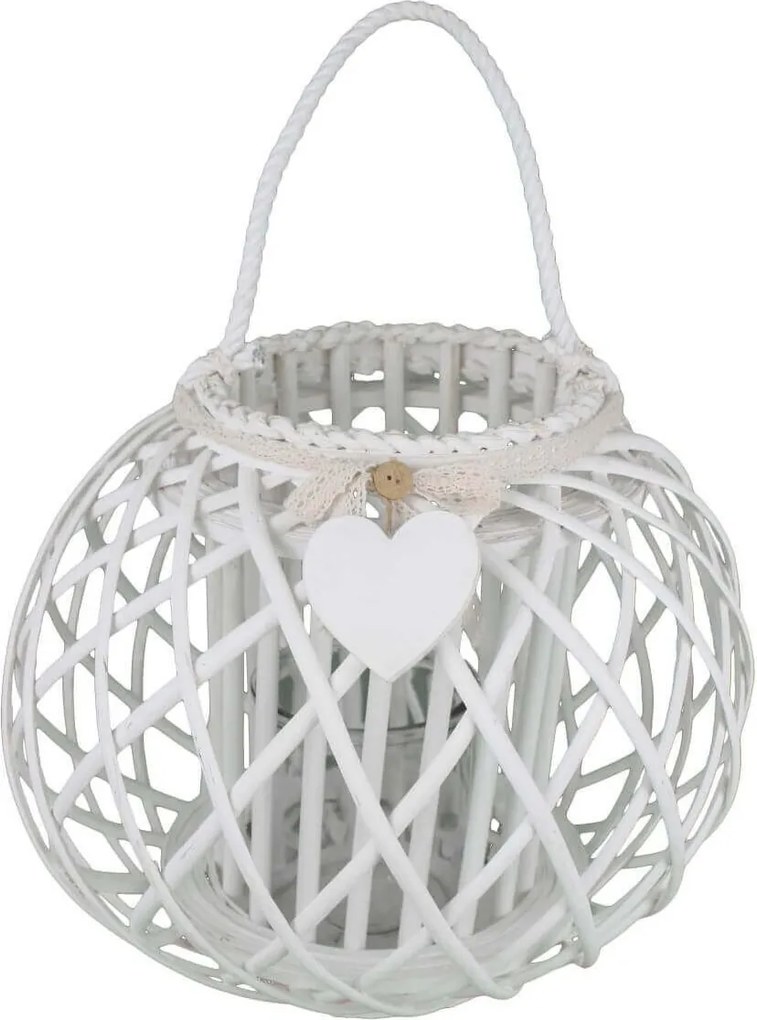 GISELE - lanterna in vimini tondo 20 x 36 cm