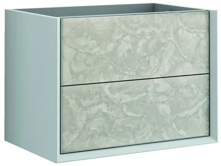 Mobile da bagno sotto lavabo BADEN HAUS Bellagio bianco L 70 x H 48 x P 46 cm 2 cassetti, lavabo non incluso