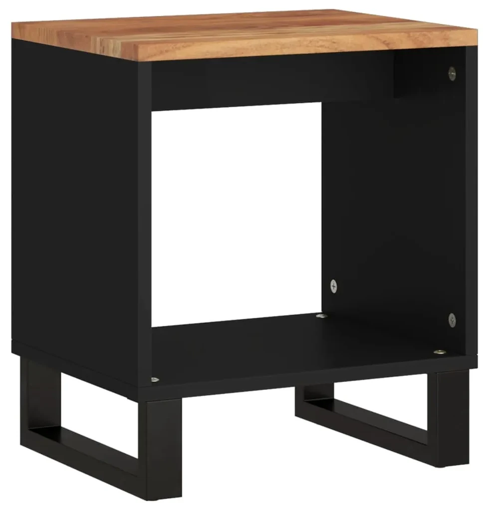 Tavolino da soggiorno 40x31x46 cm massello acacia e multistrato