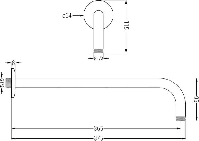 Mexen Kai DR70 set da bagno e doccia ad incasso con soffione 25 cm, cromato - 77602DR70251-00