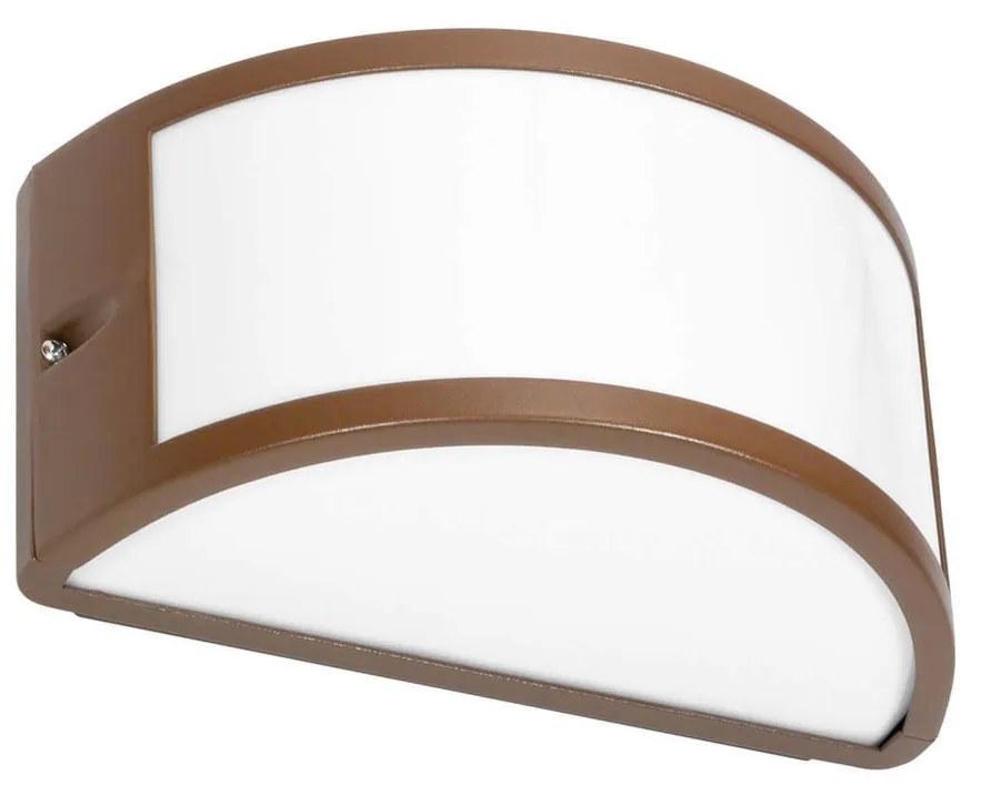 Applique Moon Design Curvo - E27 Corten - Mattone IP65 per Esterni