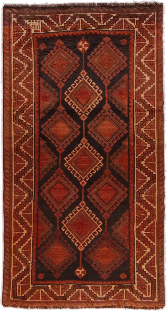 Shiraz Tappeto persiano 130x240 (Iran) Annodato A Mano