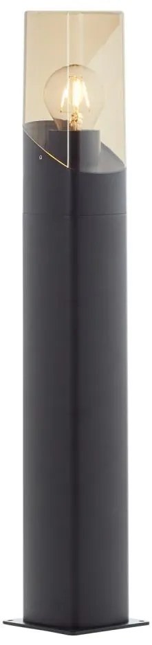 Brilliant - Lampada da esterno MINOU 1xE27/10W/230V 60 cm IP44 nero/fumé