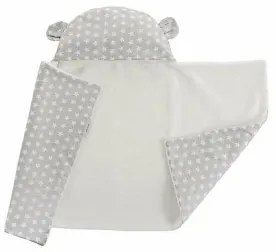 Coperta per Neonato Reversibile Con cappuccio 90 x 66 cm Stelle