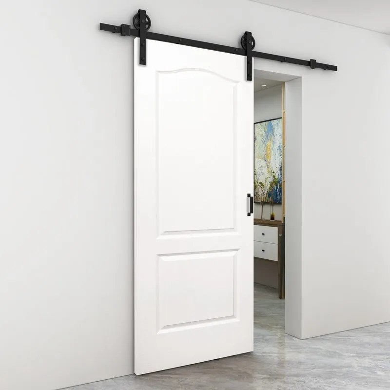 Porta scorrevole reversibile Empire in mdf bianco, L 93 x H 212 cm, con binario Rodeo