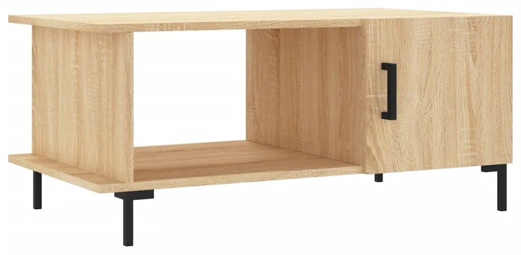 Tavolino da salotto rovere sonoma 90x50x40 cm legno multistrato