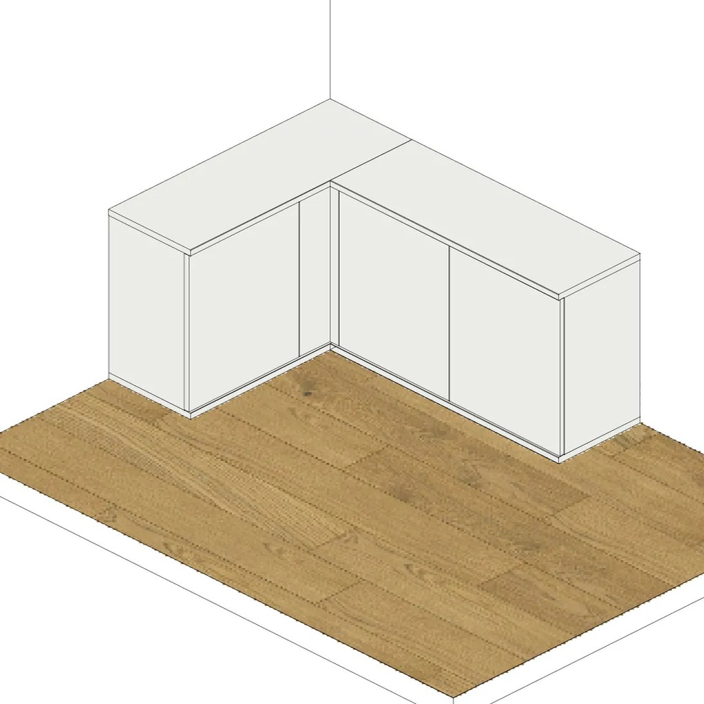 Madia ad angolo moderna 90x123 cm