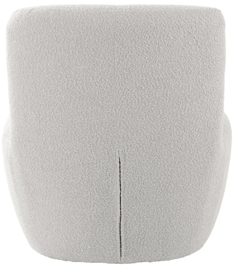 Poltrona bianca in tessuto bouclé Ada - Leitmotiv