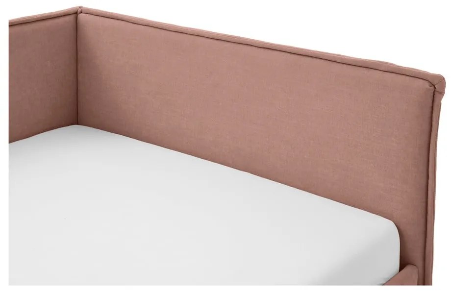 Letto da bambini con sponde rosa imbottito rete non inclusa 140x200 cm Fun – Meise Möbel