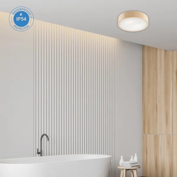 Plafoniera bagno NATURAL 3xE27/15W/230V IP54 pino Ø 37 cm