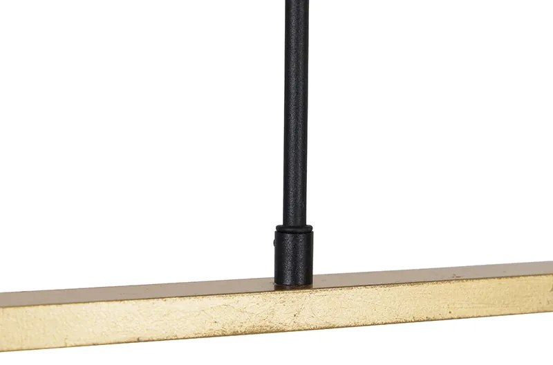 Lampada a sospensione nera con oro incl. LED dimmerabile - Bold