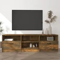 Mobile TV Rovere Fumo 150x33,5x45 cm in Legno Ingegnerizzato cod mxl 8008