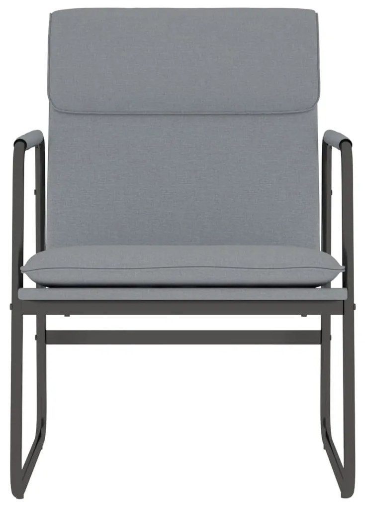 Sedia lounge grigio chiaro 55x64x80 cm in tessuto