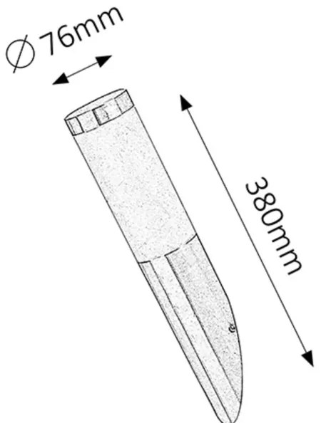 Rabalux 8261 - Applique da esterno INOX TORCH 1xE27/25W