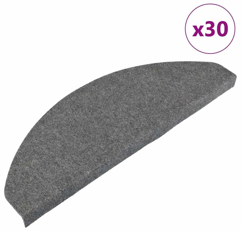 Tappetini Autoadesivi Per Scale 30 Pz Grigi 65x22,5x3,5 Cm /