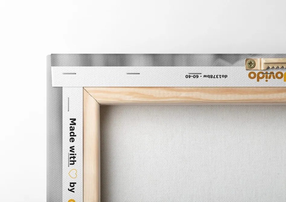 Stampa su tela – Giardino Zen giapponese in bianco e nero