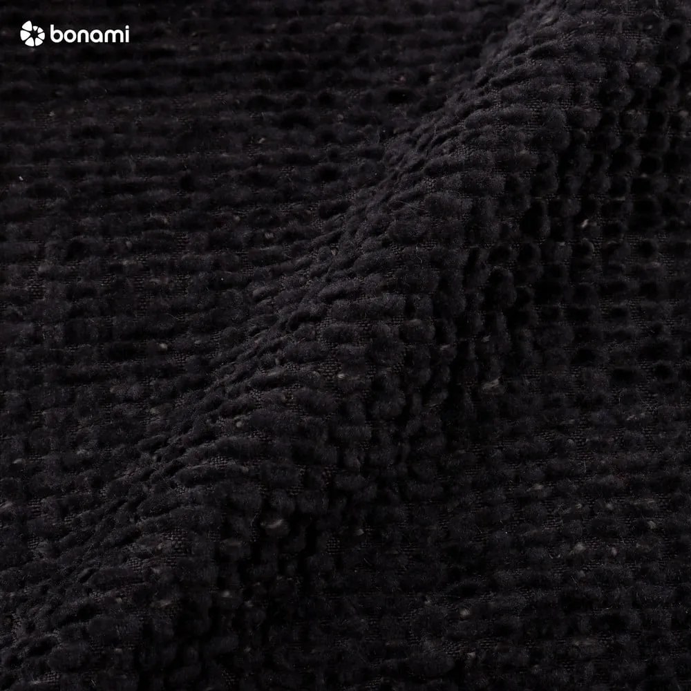 Letto matrimoniale imbottito nero con contenitore con griglia 180x200 cm Bellis - Micadoni Home