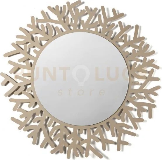 Specchio da parete coral beige