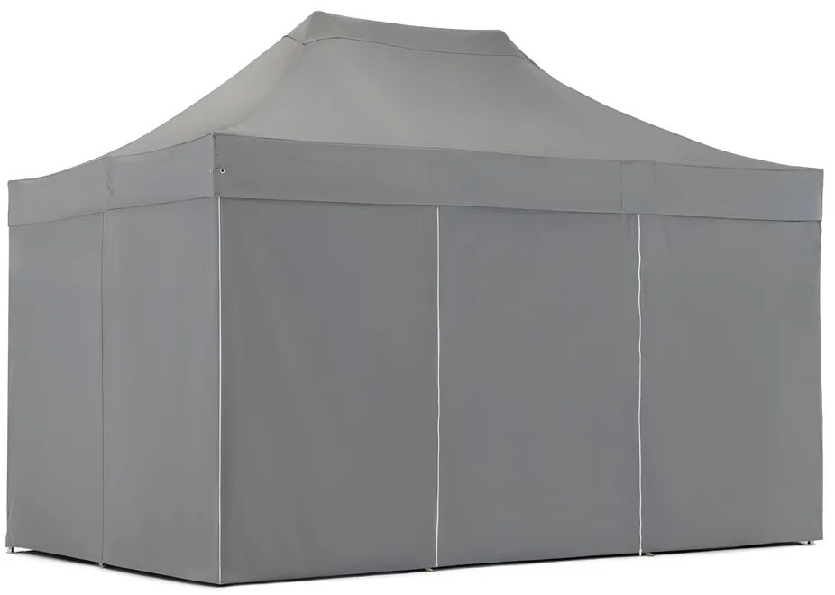 Tenda da giardino espressa Manta 3 x 4,4 m antracite con tende Garden Point