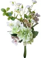 Set 2 Bouquet Artificiali Legato con Helleborus H 52 cm