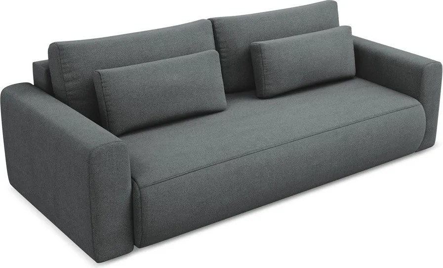 Divano grigio scuro allungabile/con contenitore 238 cm Kapua – Makamii