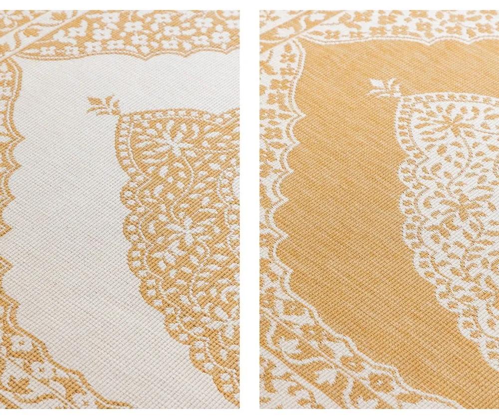Tappeto per esterni giallo ocra e crema 160x230 cm Gemini - Elle Decoration