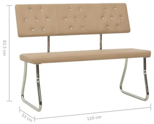 Panca 110 cm Cappuccino in Similpelle