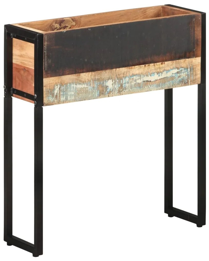 Fioriera 60x20x68 Cm İn Legno Massello Di Recupero /
