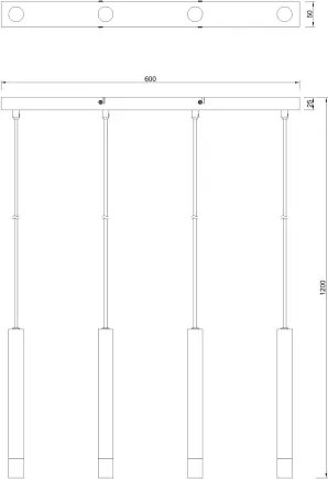 Zuma Line P241125804GD - Lampadario a sospensione con cavo VELIC 4xG9/5W/230V dorato
