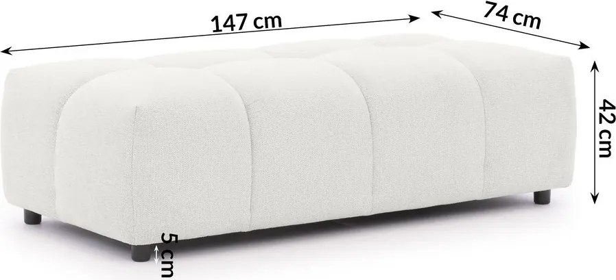 Poggiapiedi bianco Albane – Ropez