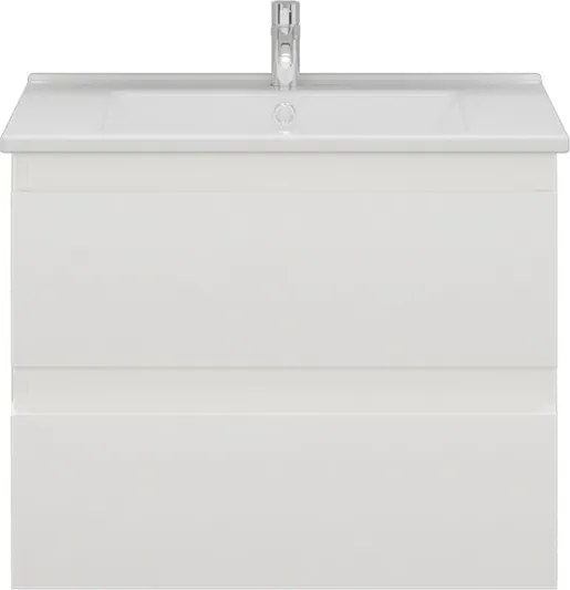 Kamalu - Mobile bagno sospeso 65 cm colore bianco opaco | LAC-EOLO-65