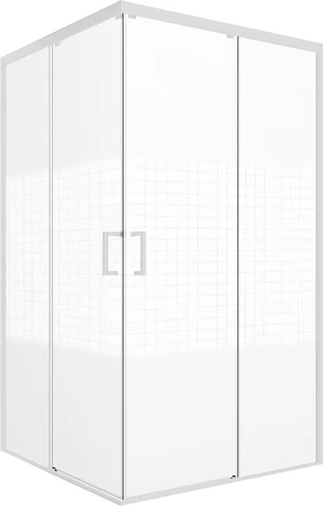 Lato per box doccia angolare dritto Jazz H 200 x L 80 cm, sp 6 mm bianco smerigliato