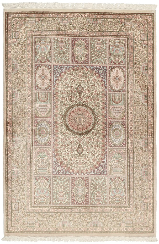 Ghom Tappeto 100x150 (Iran) Annodato A Mano